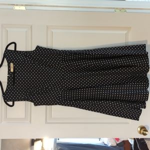 Black with white polka dots dress